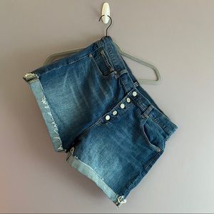 Gap 4” Button Fly High Rise Denim Shorts